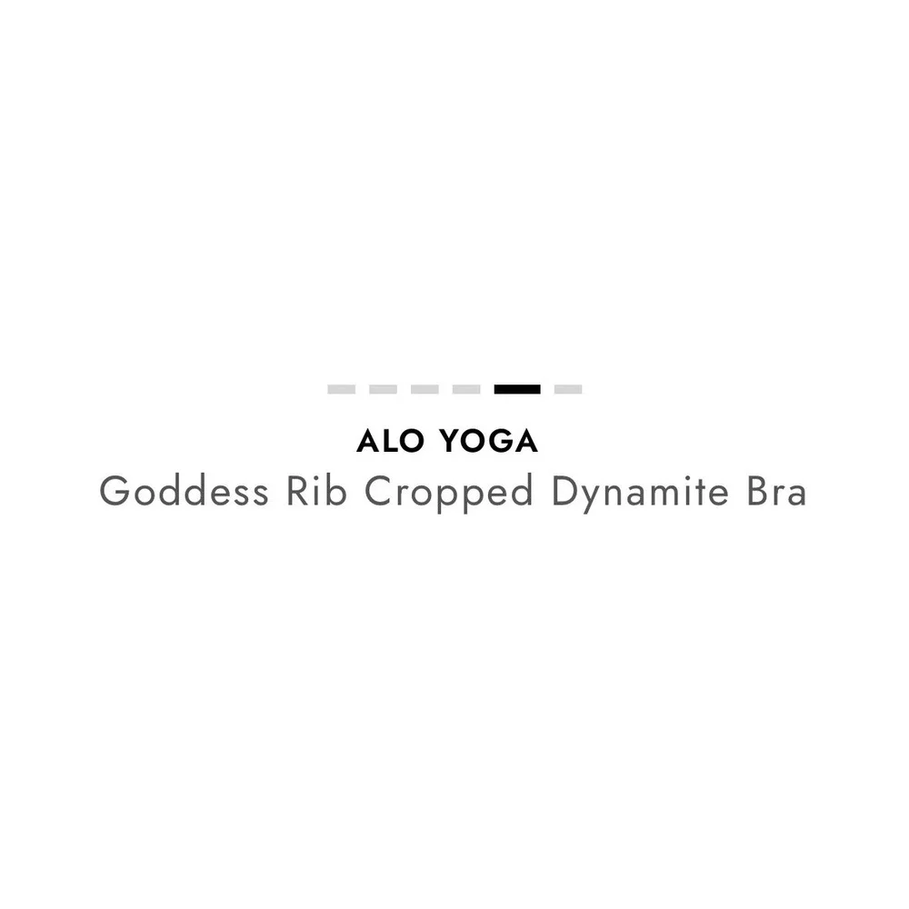 Alo Yoga Goddess Rib Cropped Dynamite Bra Black Mock Neck Tank Womens Small